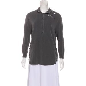 NSF DISTRESSED POLO TOP
